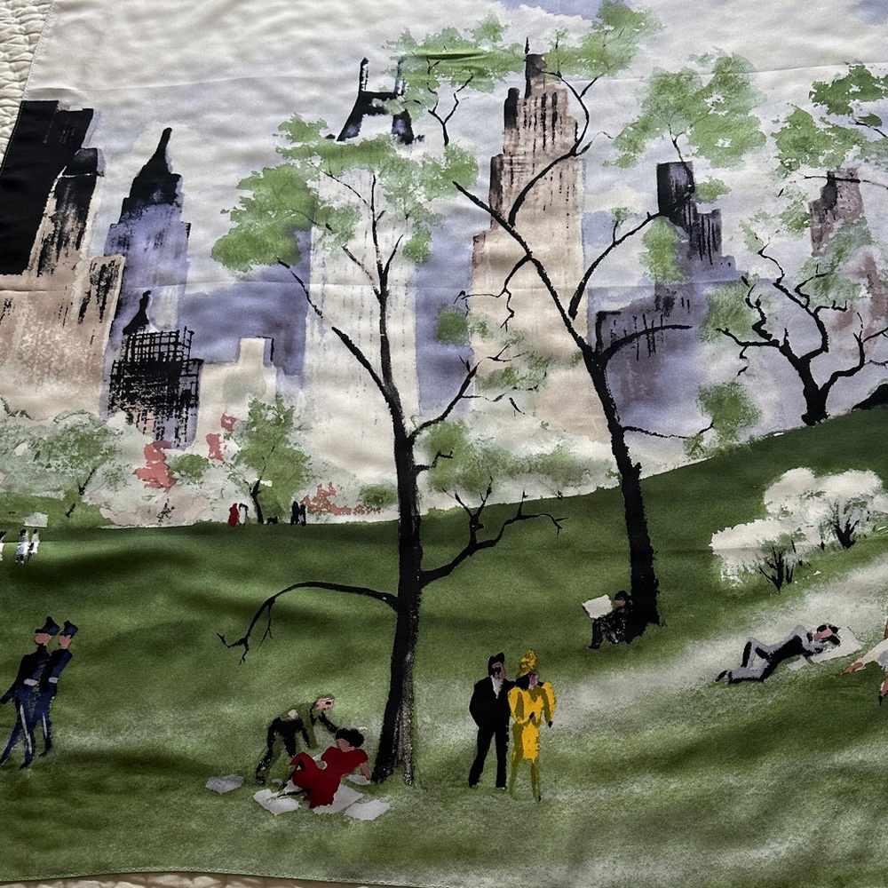 Scenic Spring In Central Park Silk Scarf